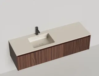 Подвесная тумба Salini Domino 27D216ON 160см шпон Onda Plus